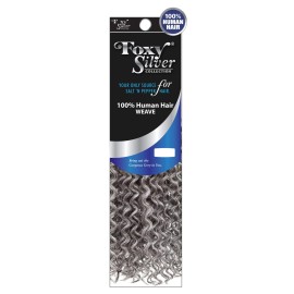 Foxy Silver (Weave - Salon Jerry Curl) 10 inch - Human Hair Blend Weave in 280