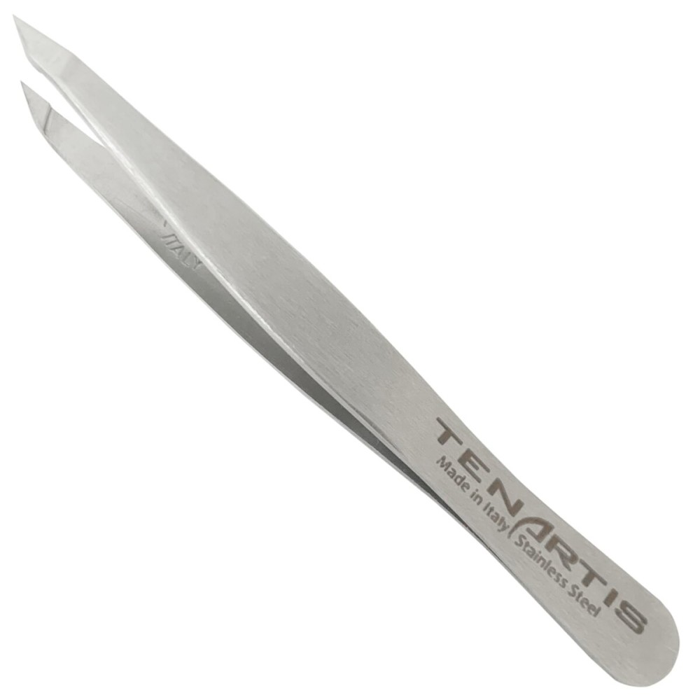 Pointed Slant Hair Tweezers Stainless Steel - Tenartis Made in Italy Pointed Slant Hair Tweezers Stainless Steel - Tenartis Made in Italy
