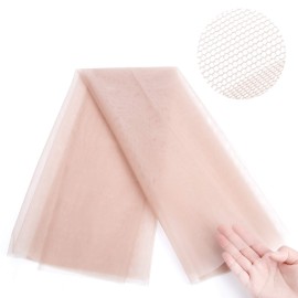GEX Swiss Lace Net for Making Lace Wig Closure Caps Toupee, Foundation Wig Accessories- 1/4 Yard (18x20), Blonde Color
