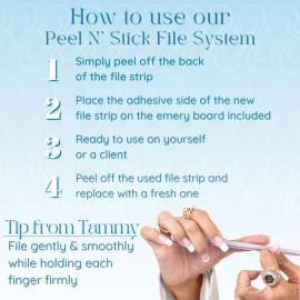 Tammy Taylor 100/180 Grit Nail Files for Natural Nails | Peel and Stick Disposable Zebra Nail File for Shaping Fingernails Toenails, Gel and Lacquer w/Professional Emery Boards for Nails | 10 Pack Tammy Taylor 100/180 Grit Nail Files for Natural Nails | Peel and Stick Disposable Zebra Nail File for Shaping Fingernails Toenails, Gel and Lacquer w/Professional Emery Boards for Nails | 10 Pack