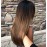 Tressmatch 16-18 Remy Human Hair Clip in Extensions Thick to Ends Ombre Brunette/Dark Brown to Medium/Chestnut Brown 9 Pieces(pcs) Full Head Volume Set [Set Weight:4.6oz/130grams]
