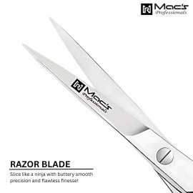 Macs Hair Scissors 6.5 Inch, Japanese Stainless Steel Hair Cutting Scissors, Razor Edge Barber Scissors, Professional Shears for Precision Haircuts, Ergonomic Handle Design Macs Hair Scissors 6.5 Inch, Japanese Stainless Steel Hair Cutting Scissors, Razor Edge Barber Scissors, Professional Shears for Precision Haircuts, Ergonomic Handle Design
