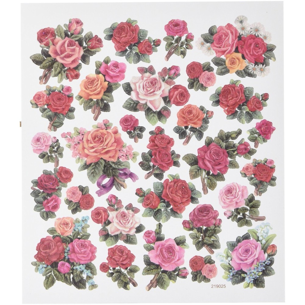Tattoo King SK129MC-4911 Multicolored Sticker, Classic Roses