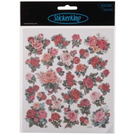 Tattoo King SK129MC-4911 Multicolored Sticker, Classic Roses