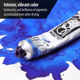 QoR Artist Watercolors by GOLDEN, Titanium White, 11 ml Tube, Professional Watercolor Paint, Semi-Transparent