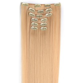 Onedor 24 Straight Synthetic Clip in Hair Extensions. 7 individual pieces for multiple styles.140g (613-Pre Bleach Blonde) Onedor 24 Straight Synthetic Clip in Hair Extensions. 7 individual pieces for multiple styles.140g (613-Pre Bleach Blonde)