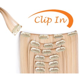 Onedor 24 Straight Synthetic Clip in Hair Extensions. 7 individual pieces for multiple styles.140g (613-Pre Bleach Blonde) Onedor 24 Straight Synthetic Clip in Hair Extensions. 7 individual pieces for multiple styles.140g (613-Pre Bleach Blonde)