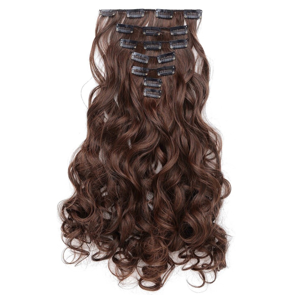 OneDor 20 Curly Full Head Clip in Synthetic Hair Extensions 7pcs 140g (2/30) OneDor 20 Curly Full Head Clip in Synthetic Hair Extensions 7pcs 140g (2/30)
