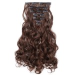OneDor 20 Curly Full Head Clip in Synthetic Hair Extensions 7pcs 140g (2/30)