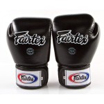 Fairtex BGV1BR Muay Thai Boxing Breathable Gloves for Men, Women, Kids | MMA Gloves, Kickboxing, Gym, Workout | Premium Quality, Light Weight & Shock Absorbent 16 oz Boxing Gloves-Black