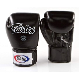 Fairtex BGV1BR Muay Thai Boxing Breathable Gloves for Men, Women, Kids | MMA Gloves, Kickboxing, Gym, Workout | Premium Quality, Light Weight & Shock Absorbent 16 oz Boxing Gloves-Black