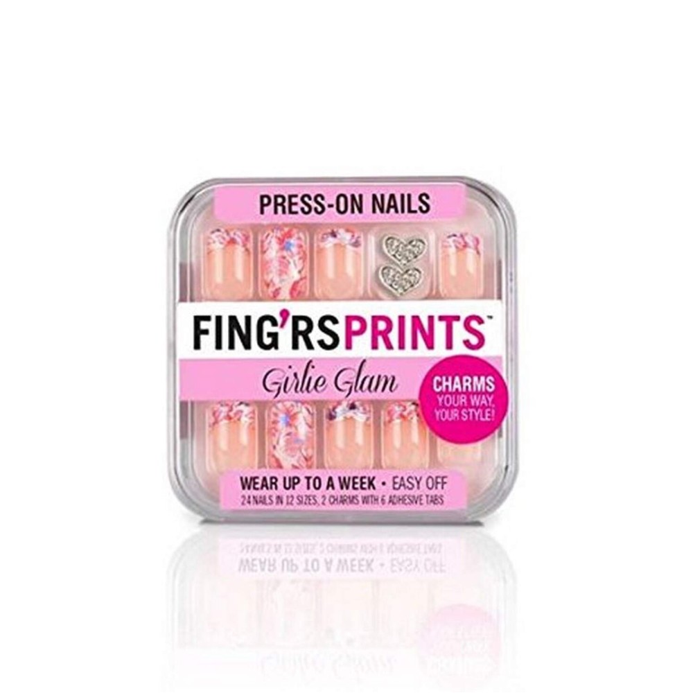 Fing\'rs Fing\'rsprints Pre-Glued Nails, Girlie Glam Pretty Petals, 24 Count,31033