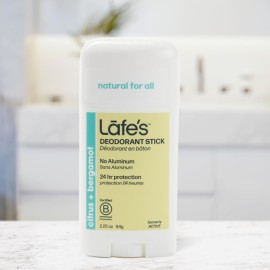 Lafe\'s Natural Deodorant | 2.25oz Aluminum Free Natural Deodorant Stick for Women & Men | Paraben Free & Baking Soda Free with 24-Hour Protection (Citrus & Bergamot, 2.25 Ounce)