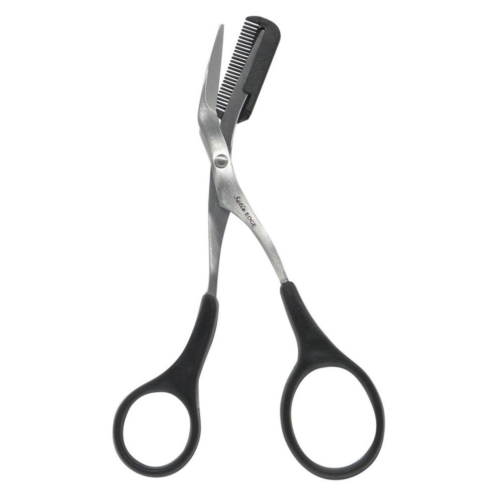 Satin Edge Eyebrow Scissor with Comb, 0.28 Ounce