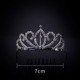 Mini 2.56 inchs Rhinestone Tiara Comb Crown for Girls Wedding Bride Prom Birthday Pegeant Prinecess Party Mini 2.56 inchs Rhinestone Tiara Comb Crown for Girls Wedding Bride Prom Birthday Pegeant Prinecess Party