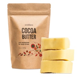 Better Shea Butter Raw Cocoa Butter - Unrefined, 100% Pure, Food Grade - Use for Cocoa Lip Balm, Stretch Marks Cream, Cacao Butter Cream, Scars Oil, Whipped Lotion - Skin & Hair Moisturizer 1LB Block Better Shea Butter Raw Cocoa Butter - Unrefined, 100% Pure, Food Grade - Use for Cocoa Lip Balm, Stretch Marks Cream, Cacao Butter Cream, Scars Oil, Whipped Lotion - Skin & Hair Moisturizer 1LB Block