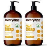 Everyone 3-in-1 Soap, Body Wash, Bubble Bath, Shampoo, 32 Ounce (Pack of 2), Coconut and Lemon, made with Essential Oils for Men and Women