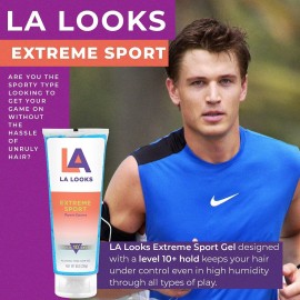 LA Looks Absolute Syling Hair Gel - Extreme Sport - 8 Oz - Hold for High Performance Activity - Controls Hair In High Humitiy - Safe for Color-Treated Hair