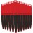 ForPro Professional Collection Pedicure Paddle Foot File, Double-Sided Foot File for Heels, Disposable & Sanitizable, 80/120 Grit, Red, Pack of 12