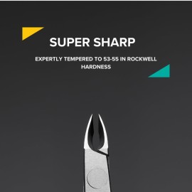 Rui Smiths Professional Cuticle Nippers | Precision Surgical-Grade Stainless Steel Cuticle Trimmer, French Handle, Single Spring, 5mm Jaw (Half Jaw)