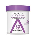 Almay Longwear and Waterproof Eye Makeup Remover Pads, 80 Count (Pack of 4)