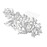 EVER FAITH Bridal Accessory Hair Piece Austrian Crystal Cream Simulated Pearl Flower Leaf Vine Side Comb Clear Silver-Tone