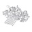EVER FAITH Bridal Accessory Hair Piece Austrian Crystal Cream Simulated Pearl Flower Leaf Vine Side Comb Clear Silver-Tone