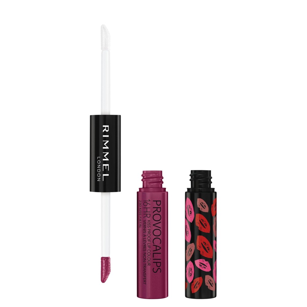 Rimmel London Provocalips 16hr Kiss-Proof Lip Color - Two-Step Liquid Lipstick to Lock in Color and Shine - 230 Kiss Fatal, .14 fl.oz. Rimmel London Provocalips 16hr Kiss-Proof Lip Color - Two-Step Liquid Lipstick to Lock in Color and Shine - 230 Kiss Fatal, .14 fl.oz.