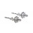 Lux Accessories Clear Flower Bridal Pave Faux Pearl Hair Clip Bobby Pin (2pc)