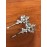 Lux Accessories Clear Flower Bridal Pave Faux Pearl Hair Clip Bobby Pin (2pc)