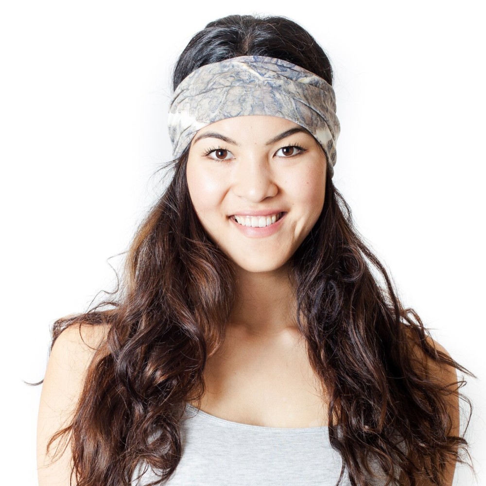 Organic cotton Tie dye Hippie Active Headband-Black-One Size