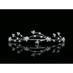 Flower Girl Bridesmaid Bridal Tiara Comb - Faux Pearls Silver Plated T392