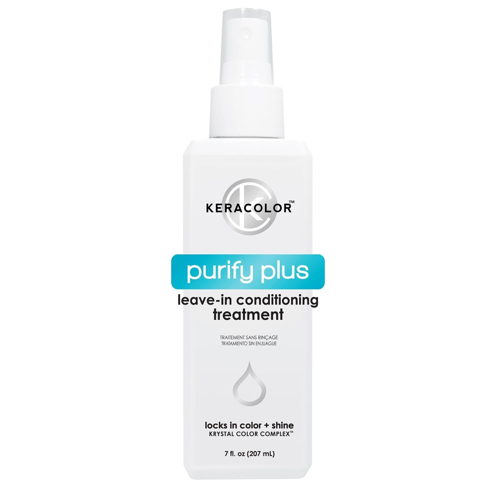 Keracolor Purify Plus Leave-In Conditioning Treatment for Fine to Medium Hair, Detangling, Neutralizes Hard Minerals, Color-Safe, 7 Fl Oz