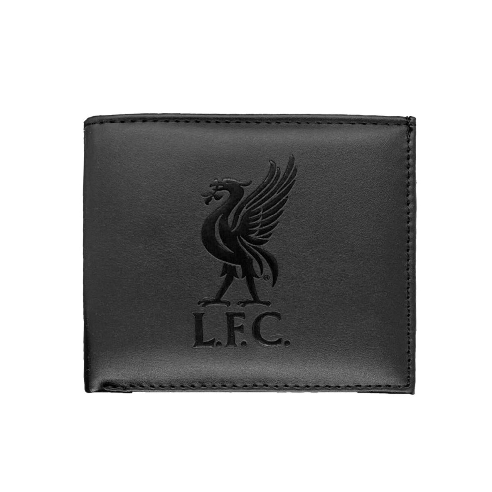 Liverpool FC Official Soccer Gift Embossed Crest Money Wallet Black