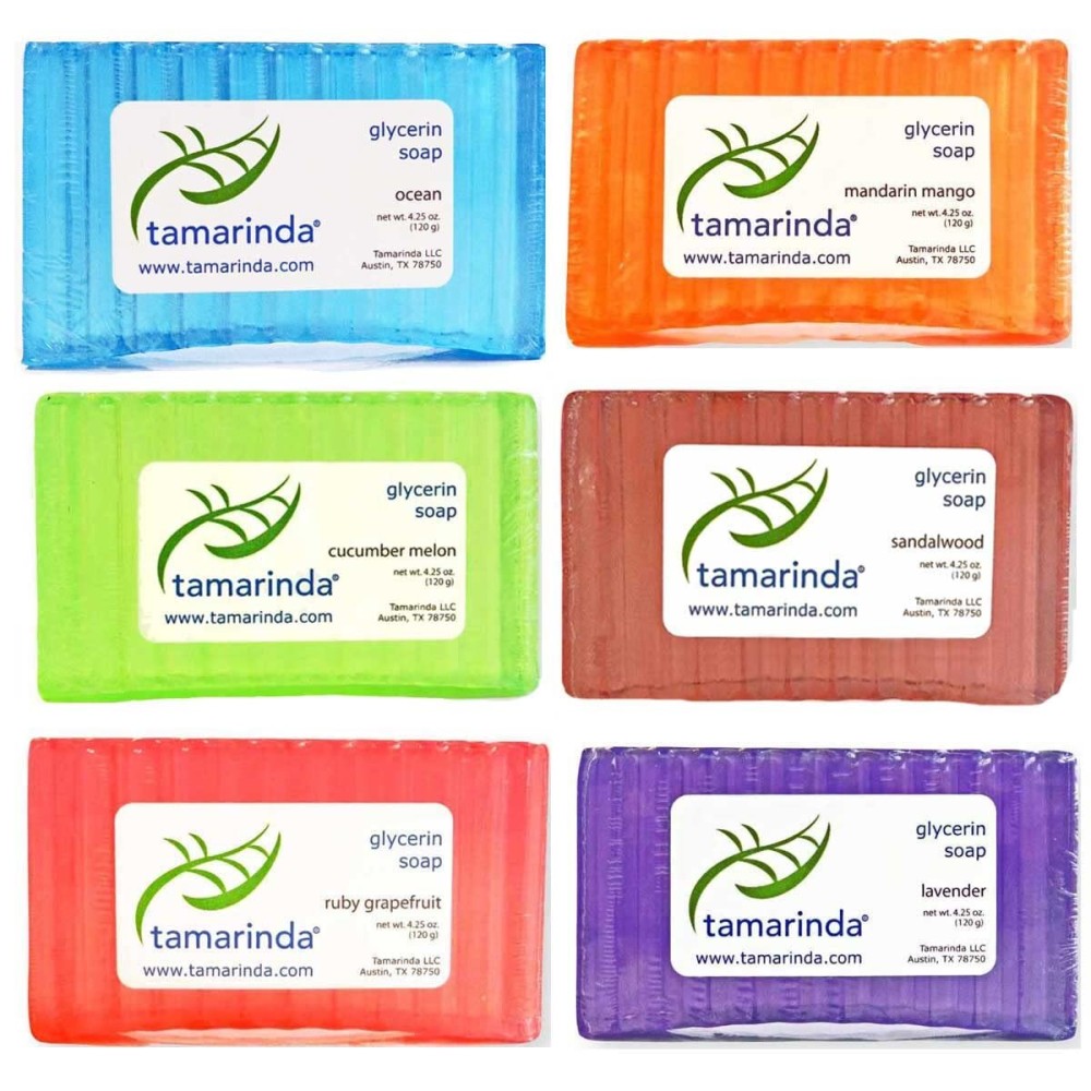 tamarinda Glycerin Soap - 6 Bar Favorite Scents Collection