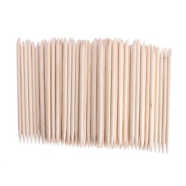 JOVANA 1000 pcs Nail Art Orange Wood Sticks Cuticle Pusher Remover Manicure Pedicure Tool 120mm