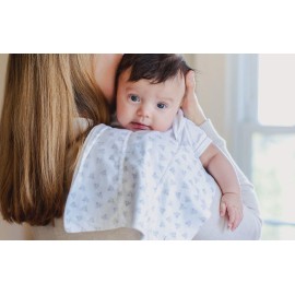 Burts Bees Baby Infant Burp Cloths, 100% Organic Cotton Extra Absorbent Soft Fabric Drool Cloths, 5-Pack Newborn Must-Have Essential Large Burping Cloths, One Size 17 x 11.75 Inches