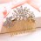 EVER FAITH Bridal Hair Accessories Crystal Flower Snowflake Side Comb Bridesmaids Wedding Headpiece Clear Gold-Tone