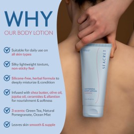 SEACRET POMEGRANATE BODY LOTION: Daily Moisturizing Lotion with Dead Sea Minerals, Chamomile, Avocado Oil, Aloe Vera, Vitamin A & E for All Skin Types, 6.8 Oz SEACRET POMEGRANATE BODY LOTION: Daily Moisturizing Lotion with Dead Sea Minerals, Chamomile, Avocado Oil, Aloe Vera, Vitamin A & E for All Skin Types, 6.8 Oz