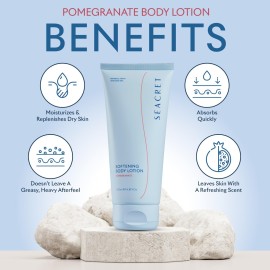 SEACRET POMEGRANATE BODY LOTION: Daily Moisturizing Lotion with Dead Sea Minerals, Chamomile, Avocado Oil, Aloe Vera, Vitamin A & E for All Skin Types, 6.8 Oz SEACRET POMEGRANATE BODY LOTION: Daily Moisturizing Lotion with Dead Sea Minerals, Chamomile, Avocado Oil, Aloe Vera, Vitamin A & E for All Skin Types, 6.8 Oz