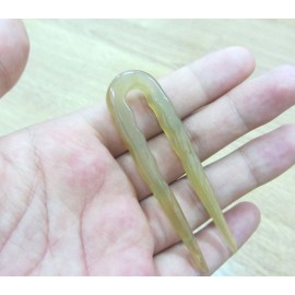 Marycrafts Horn Simple Small Hair Fork, Hairpick Hair Accessories, Hair Jewelry Handmade 3