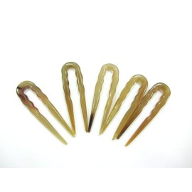 Marycrafts Horn Simple Small Hair Fork, Hairpick Hair Accessories, Hair Jewelry Handmade 3
