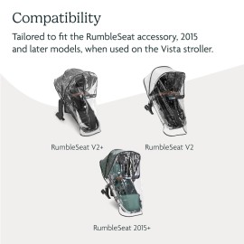 UPPAbaby RumbleSeat Rain Shield / Compatible with RumbleSeat models 2015-2019, V2, V2+, and V3 / Waterproof and Windproof Coverage / Ventilated Design / Quick Attachment / Easy Access to Child