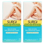 Surgi Invisi-Bleach Face & Body Hair Bleaching Cream 1.5 oz (Pack of 2)