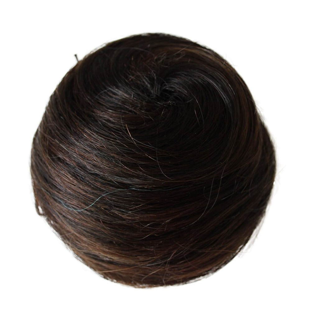 CAISHA 100% HUMAN HAIR Bun Updos Hair Piece Hepburn Scrunchie Dark Brown Mix H311i CAISHA 100% HUMAN HAIR Bun Updos Hair Piece Hepburn Scrunchie Dark Brown Mix H311i