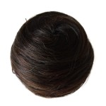 CAISHA 100% HUMAN HAIR Bun Updos Hair Piece Hepburn Scrunchie Dark Brown Mix H311i