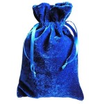 Paper Mart Tarot/Rune Dice Gift Bag Royal Blue Velvet Drawstring Bag 6x9