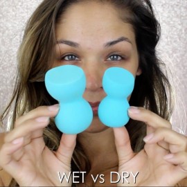 Beauty Junkees Makeup Sponge Blender - Blue Sculptor Foundation Makeup Blender Sponge, Liquid Cream Powder Blending Sponges, Make Up Applicator, Cosmetic Blenders, Wet Dry Beauty Sponge, Latex Free