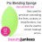 Beauty Junkees Makeup Sponge Blender - Green Oval Foundation Makeup Blender Sponge, Liquid Cream Powder Contour Blending Sponges, Make Up Applicator Cosmetic Blenders, Wet Dry Beauty Sponge Latex Free