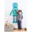 Petit Collage Folding Growth Chart, Blue Robot